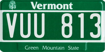 VT license plate VUU813