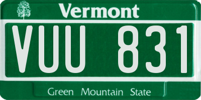 VT license plate VUU831