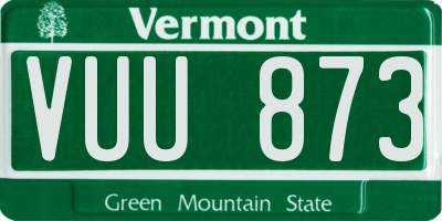 VT license plate VUU873