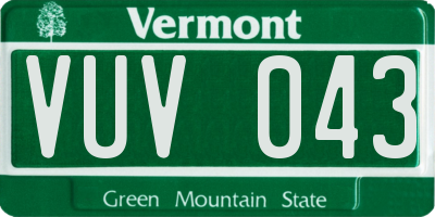VT license plate VUV043