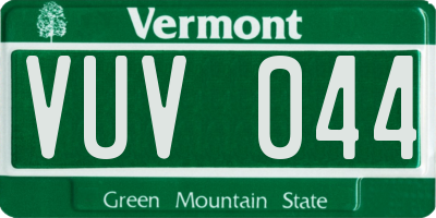 VT license plate VUV044