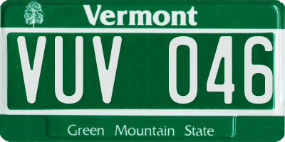 VT license plate VUV046