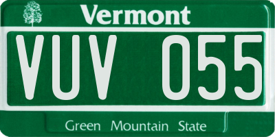 VT license plate VUV055