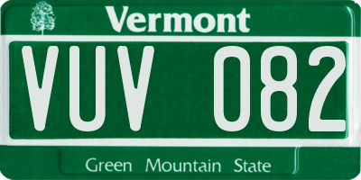 VT license plate VUV082