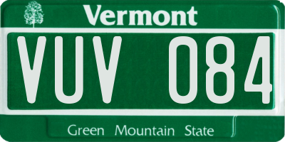 VT license plate VUV084
