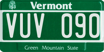 VT license plate VUV090