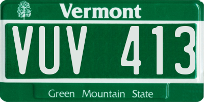 VT license plate VUV413