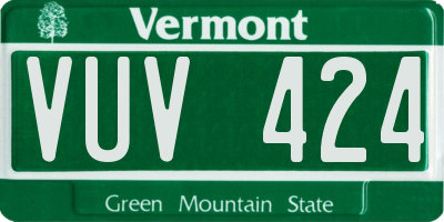 VT license plate VUV424