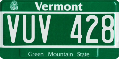 VT license plate VUV428