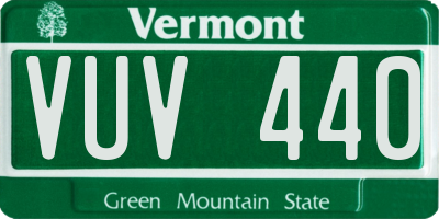 VT license plate VUV440