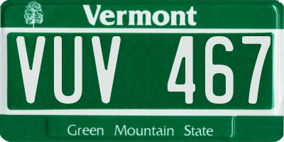 VT license plate VUV467