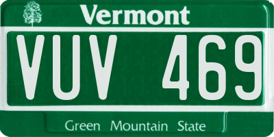 VT license plate VUV469
