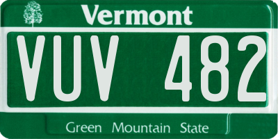 VT license plate VUV482