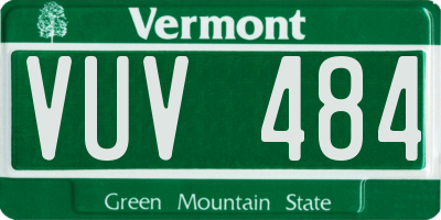 VT license plate VUV484