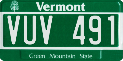 VT license plate VUV491