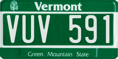 VT license plate VUV591