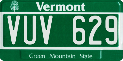VT license plate VUV629