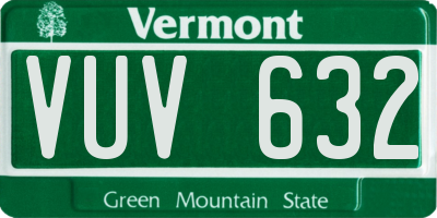 VT license plate VUV632