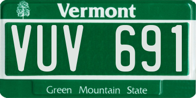 VT license plate VUV691