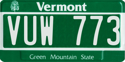 VT license plate VUW773