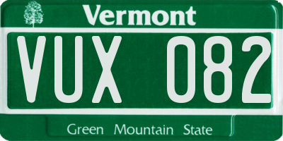 VT license plate VUX082
