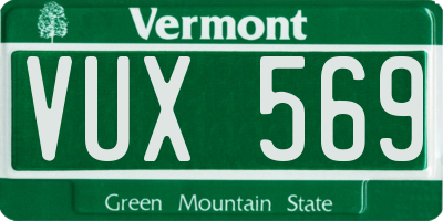 VT license plate VUX569
