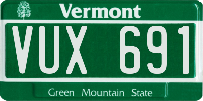 VT license plate VUX691