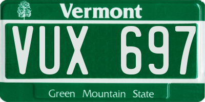 VT license plate VUX697