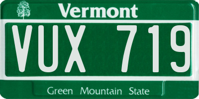 VT license plate VUX719