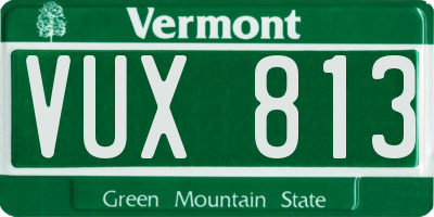 VT license plate VUX813