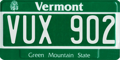 VT license plate VUX902