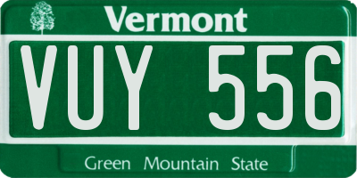 VT license plate VUY556