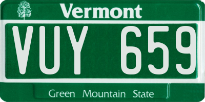 VT license plate VUY659