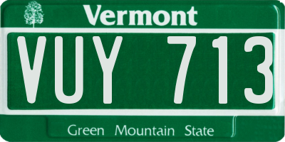 VT license plate VUY713