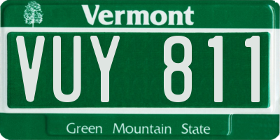 VT license plate VUY811