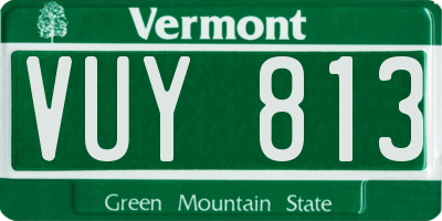 VT license plate VUY813