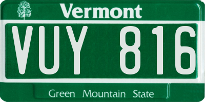 VT license plate VUY816
