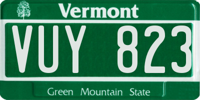 VT license plate VUY823