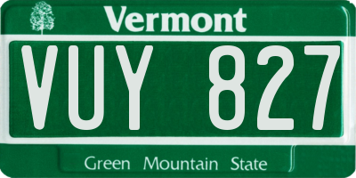 VT license plate VUY827