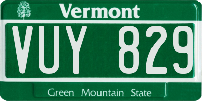 VT license plate VUY829