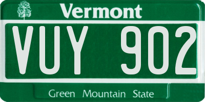 VT license plate VUY902