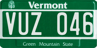 VT license plate VUZ046