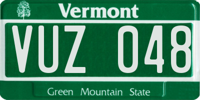 VT license plate VUZ048
