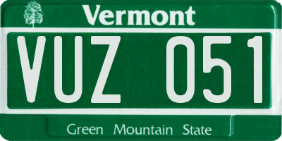 VT license plate VUZ051