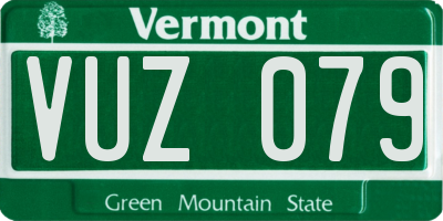VT license plate VUZ079