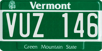 VT license plate VUZ146