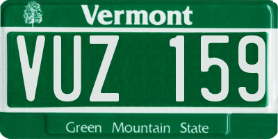 VT license plate VUZ159