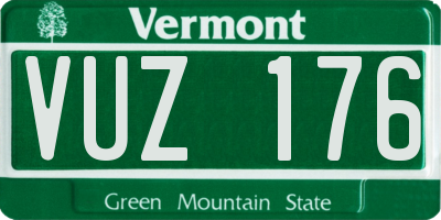 VT license plate VUZ176