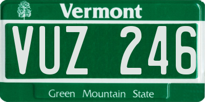 VT license plate VUZ246
