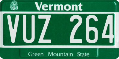 VT license plate VUZ264
